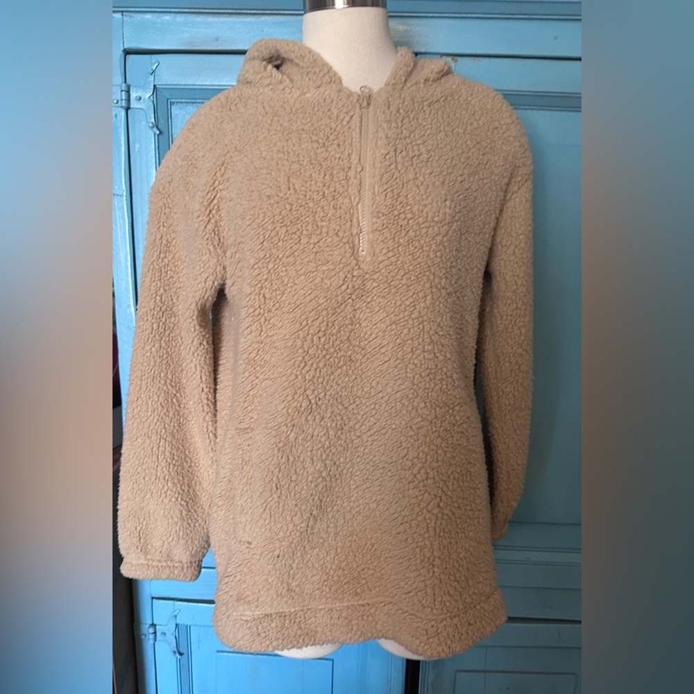 Koolaburra Tan Sherpa Hoodie Sweater